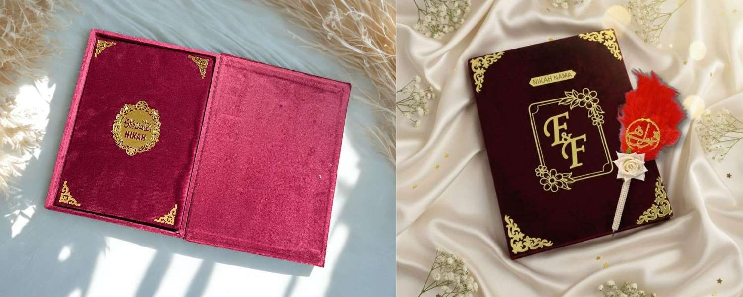 The Velvet-Bound Nikah Folder | khaas items