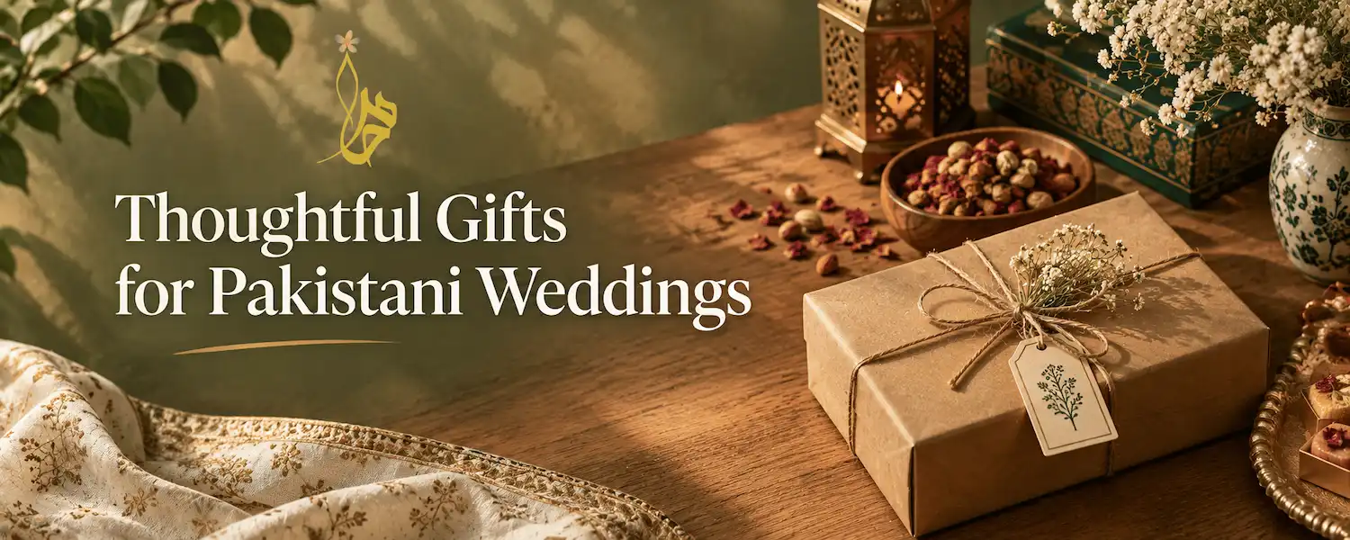 Wedding gift ideas Pakistan, couple gift boxes and mithai baskets handmade by Khaas Items
