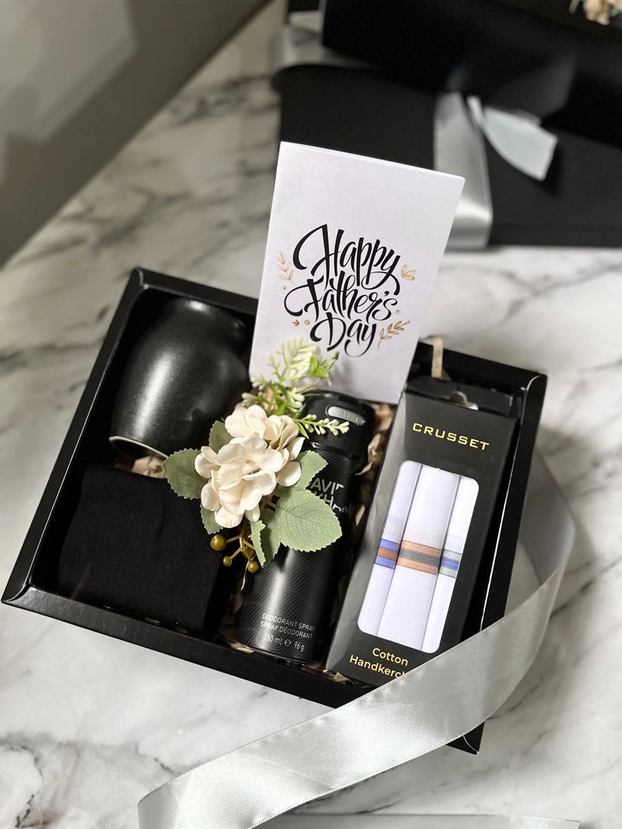 Black Mug and Deodorant Gift Box for Father's Day - KHAAS Items