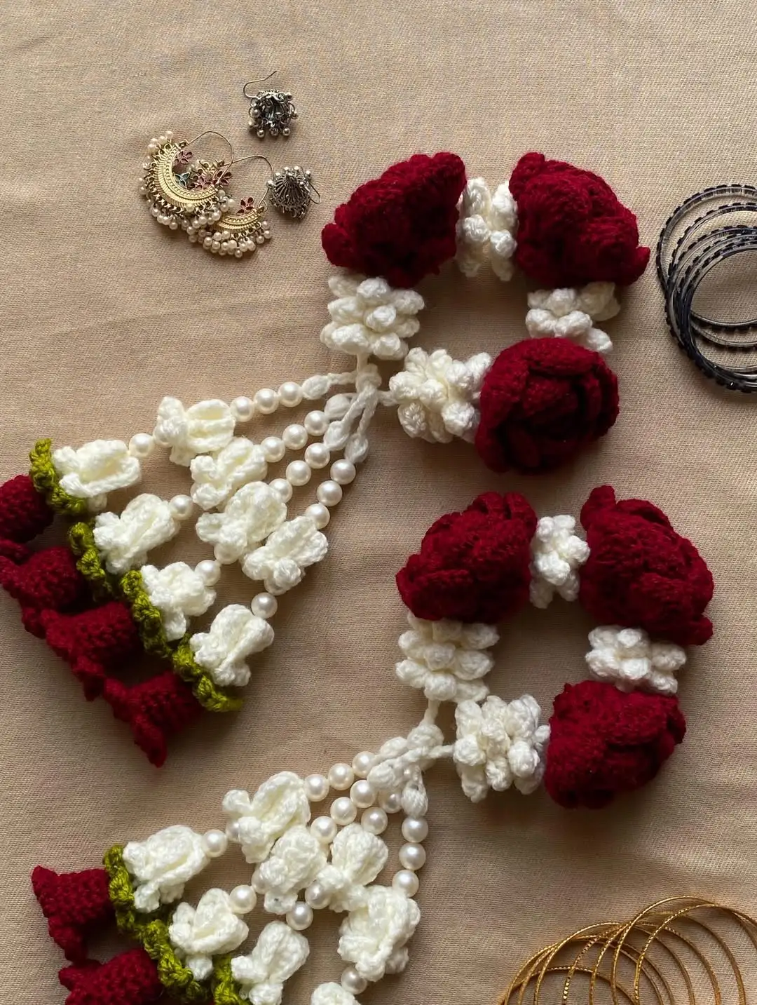 Crochet Bridal Gajras Pair for Nikkah gift | Khaas Items