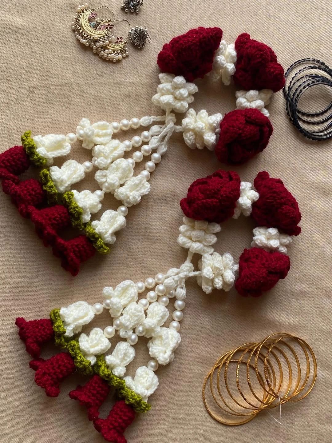 Crochet Bridal Gajras Pair - KHAAS Items