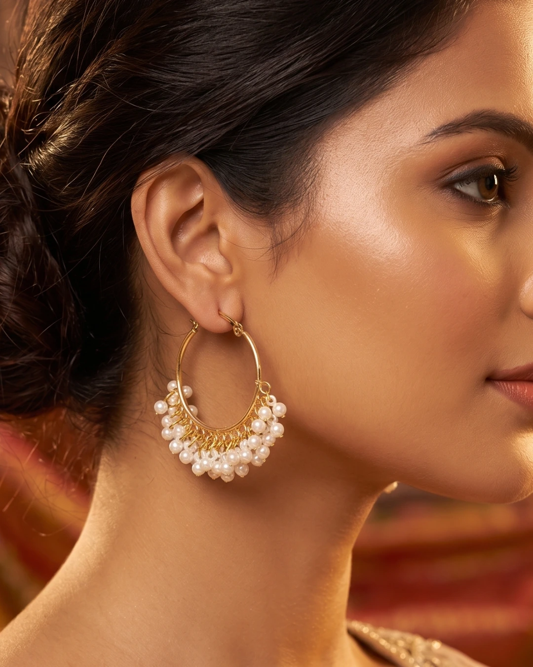 Gul Pearl Jhumka Hoops - KHAAS Items