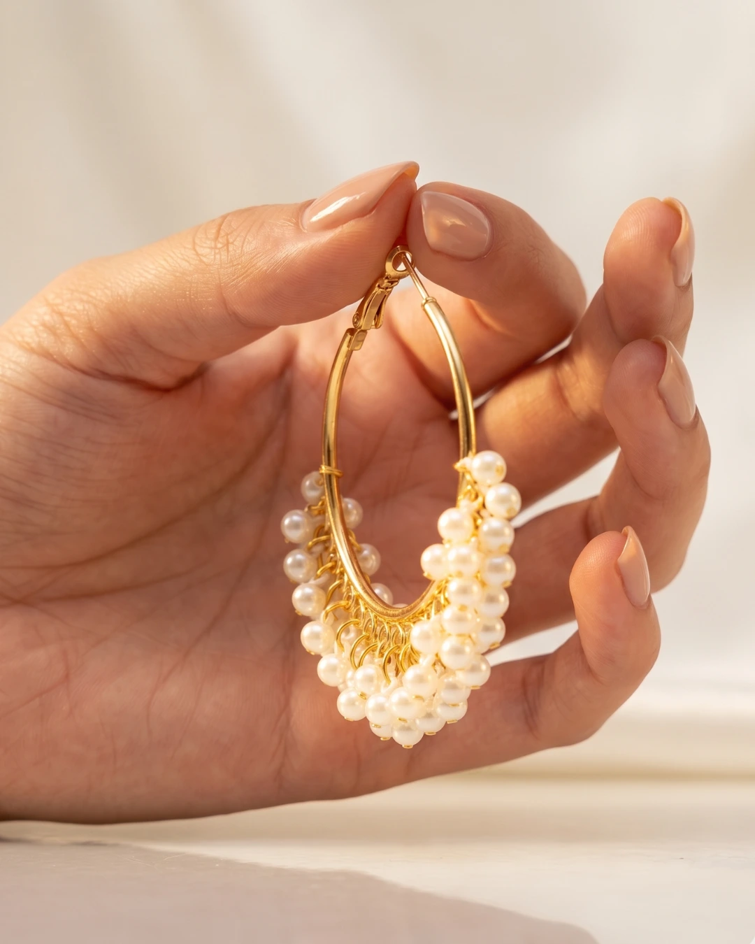 Gul Pearl Jhumka Hoops - KHAAS Items