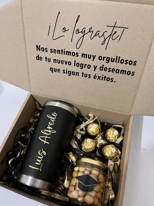 Personalised Tumbler and Treat Graduation Box - KHAAS Items