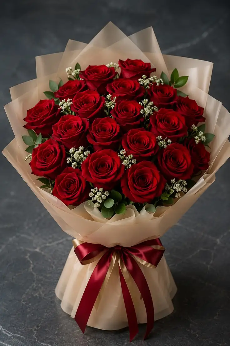 Red Rose Flower Bouquet - KHAAS Items