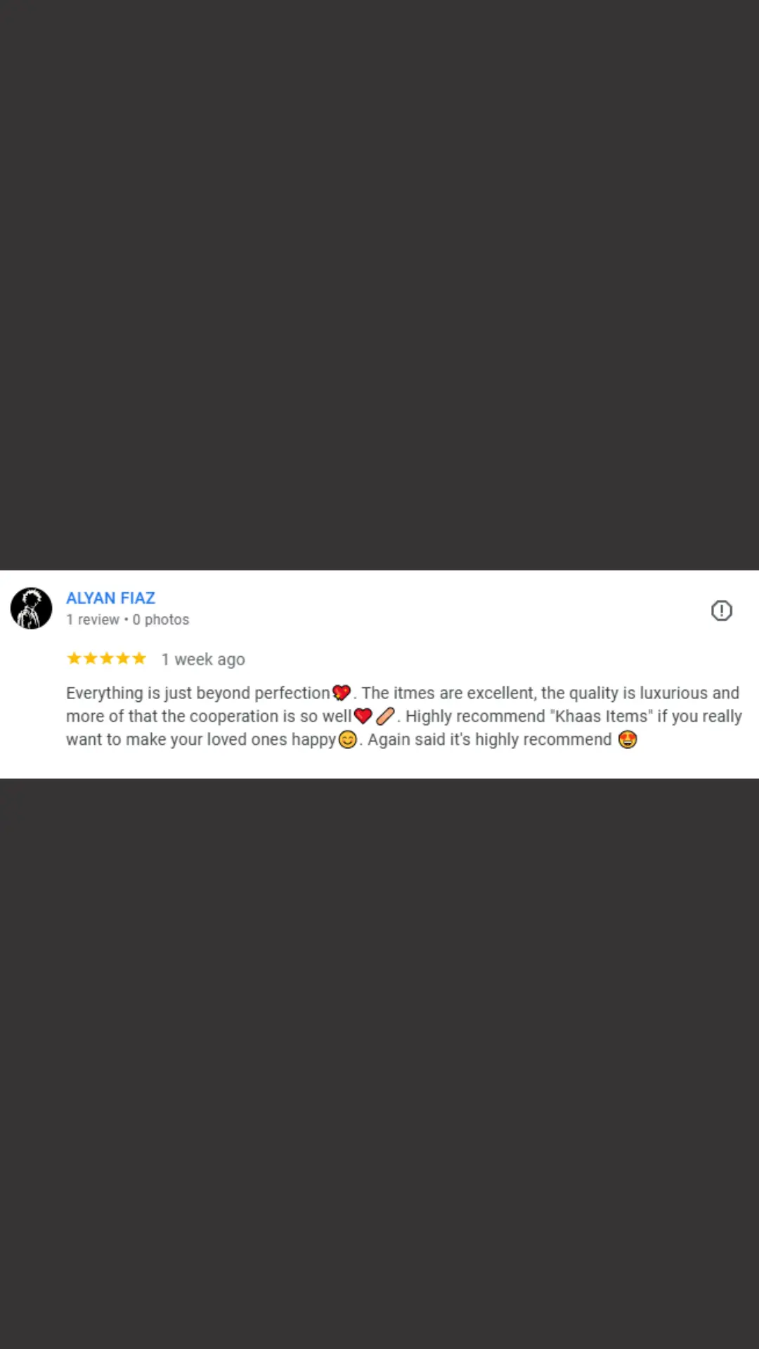 Customer Review - Khaas Items